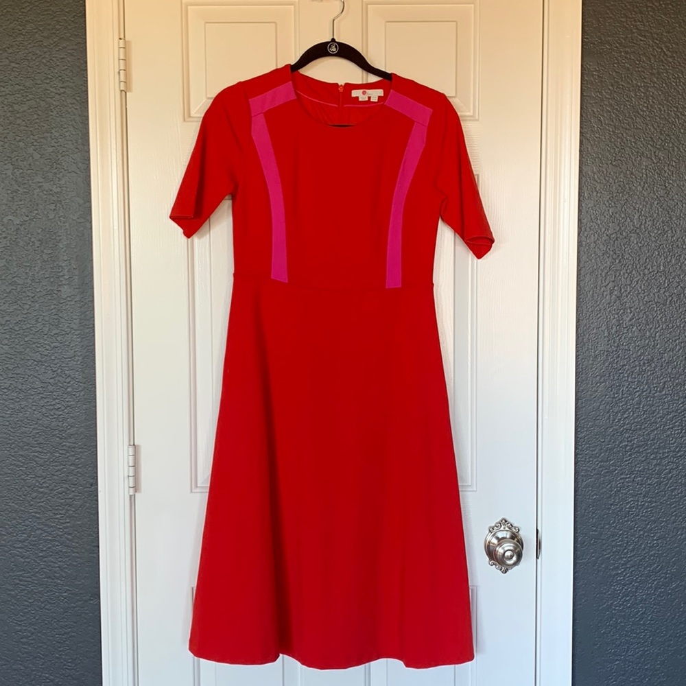 Boden color block midi dress